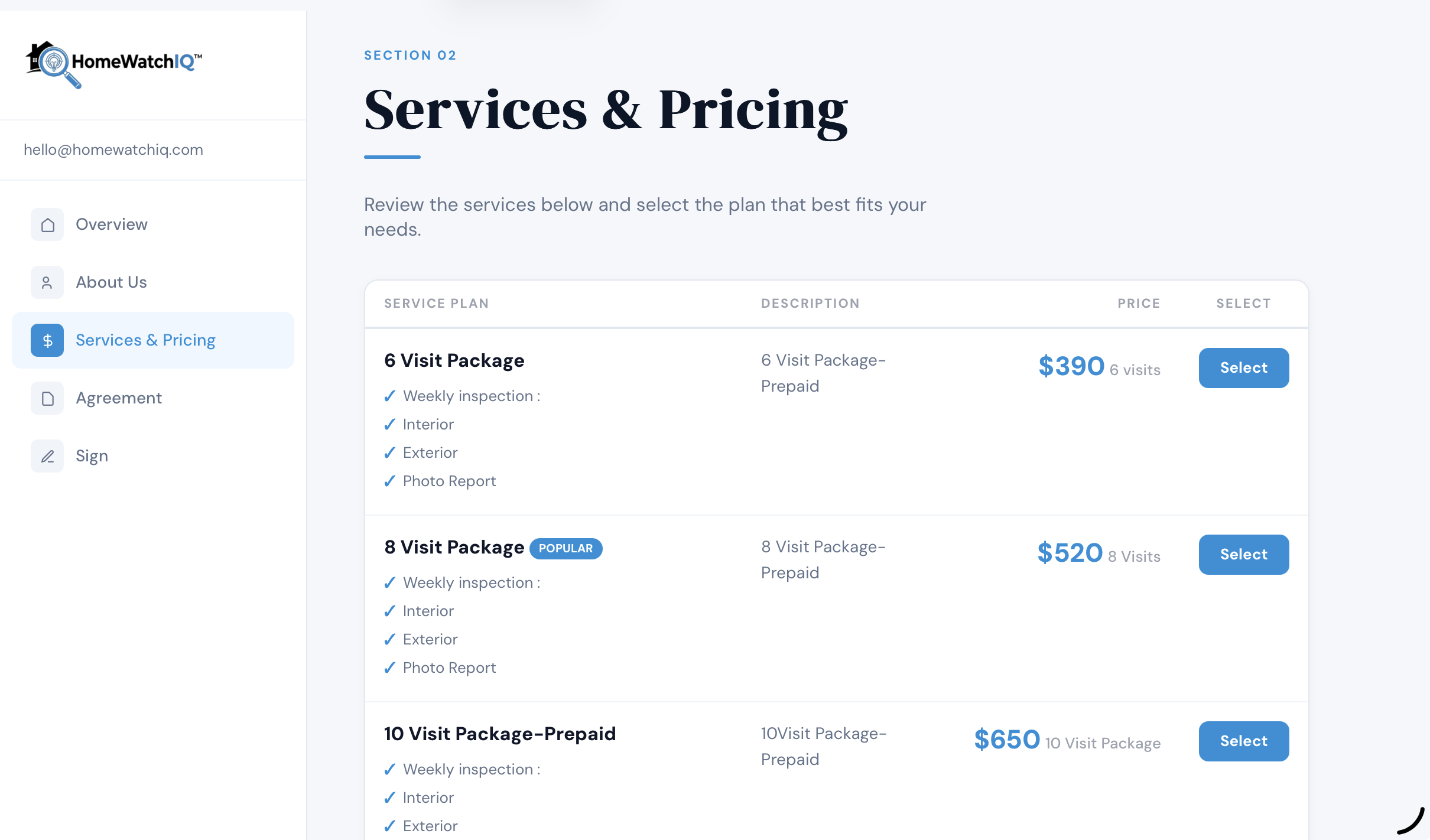Proposal Pricing Plans